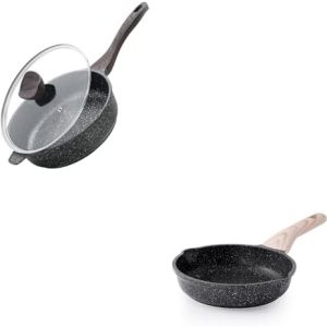 Kordisen Nonstick Frying Pan Skillet, 8 Inch Granite Cookware for Healthy Cooking, PFOA Free, Induction Compatible - Ide