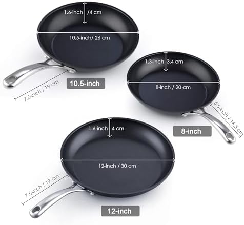 Cooks Standard Hard Anodized Nonstick 8-Inch Frying Pan for Omelets, Ideal for Cooking Eggs, Durable & Easy to Clean, Cl