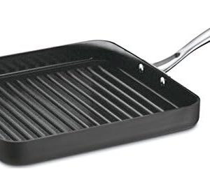 Cuisinart GG30-20 GreenGourmet Hard-Anodized Nonstick 11-Inch Square Grill Pan | Eco-Friendly Nonstick Surface | Ideal f