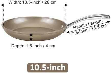 Cooks Standard Hard Anodized Nonstick 8-Inch Frying Pan for Omelets, Ideal for Cooking Eggs, Durable & Easy to Clean, Cl